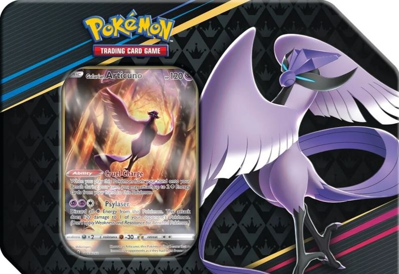Pokemon TCG Crown Zenith Moltres/Articuno/Zapdos Large Tin (7" Special   Roll Play Games