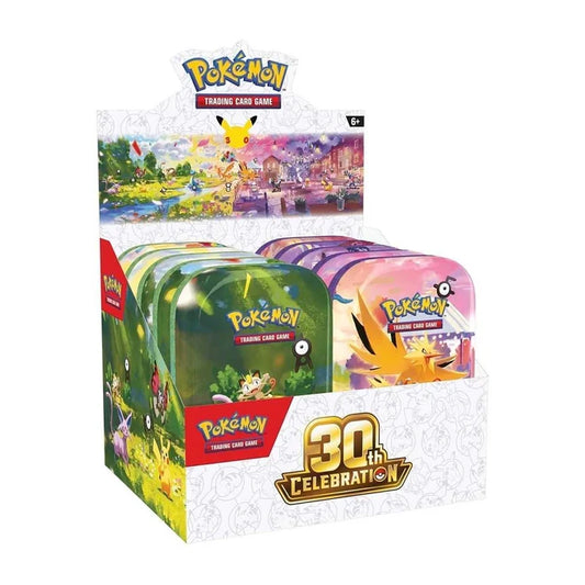 Pokemon TCG: 30th Celebration - Mini Tin Display Box (Display of 10 Tins)