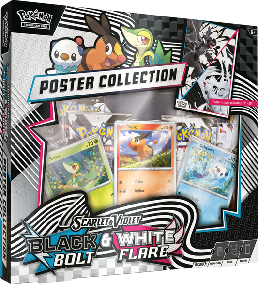 Pokemon TCG: Scarlet & Violet Black Bolt & White Flare Unova Poster Collection Box