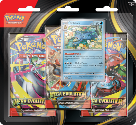 Pokemon TCG: Mega Evolution 3-Pack Blister (Golduck)