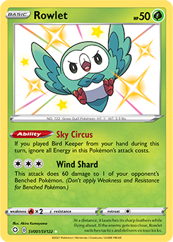 Shining Fates - Rowlet Shiny Holo Rare SV001/SV122