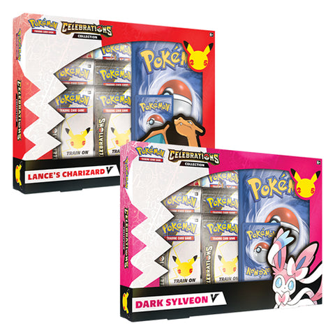 Pokémon TCG: Celebrations Collection Lance's Charizard V / Dark Sylveon V Box